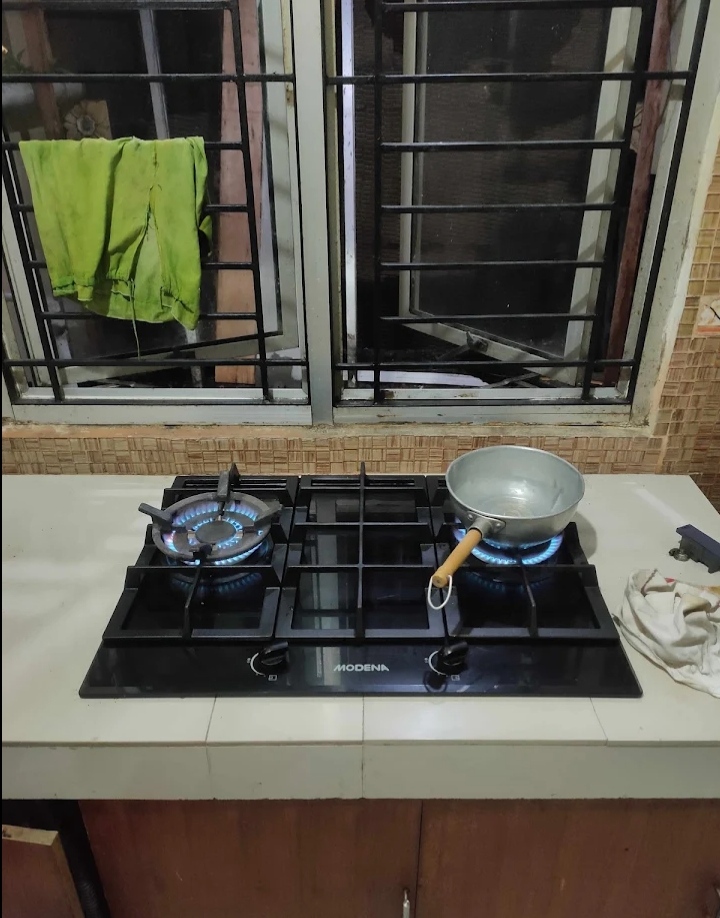 Uji coba kompor tanam setelah perbaikan